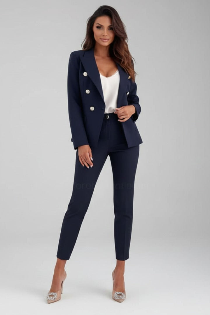 Slim Fit Blazer - Navy Blue