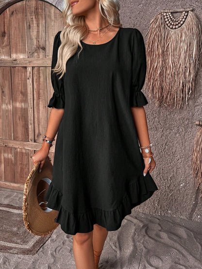 A Line Mini Dress - Black (Almost sold out)