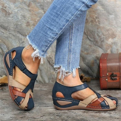 Orthopedic Wedge Sandals - Blue