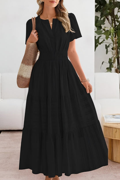Boho Midi Dress - Black