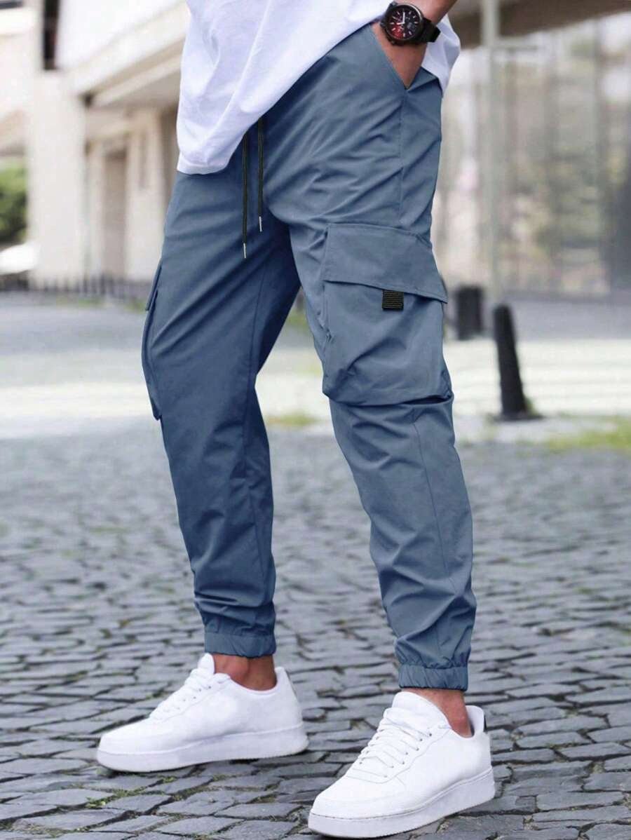 Men's Cargo Jogger Pants - Blue