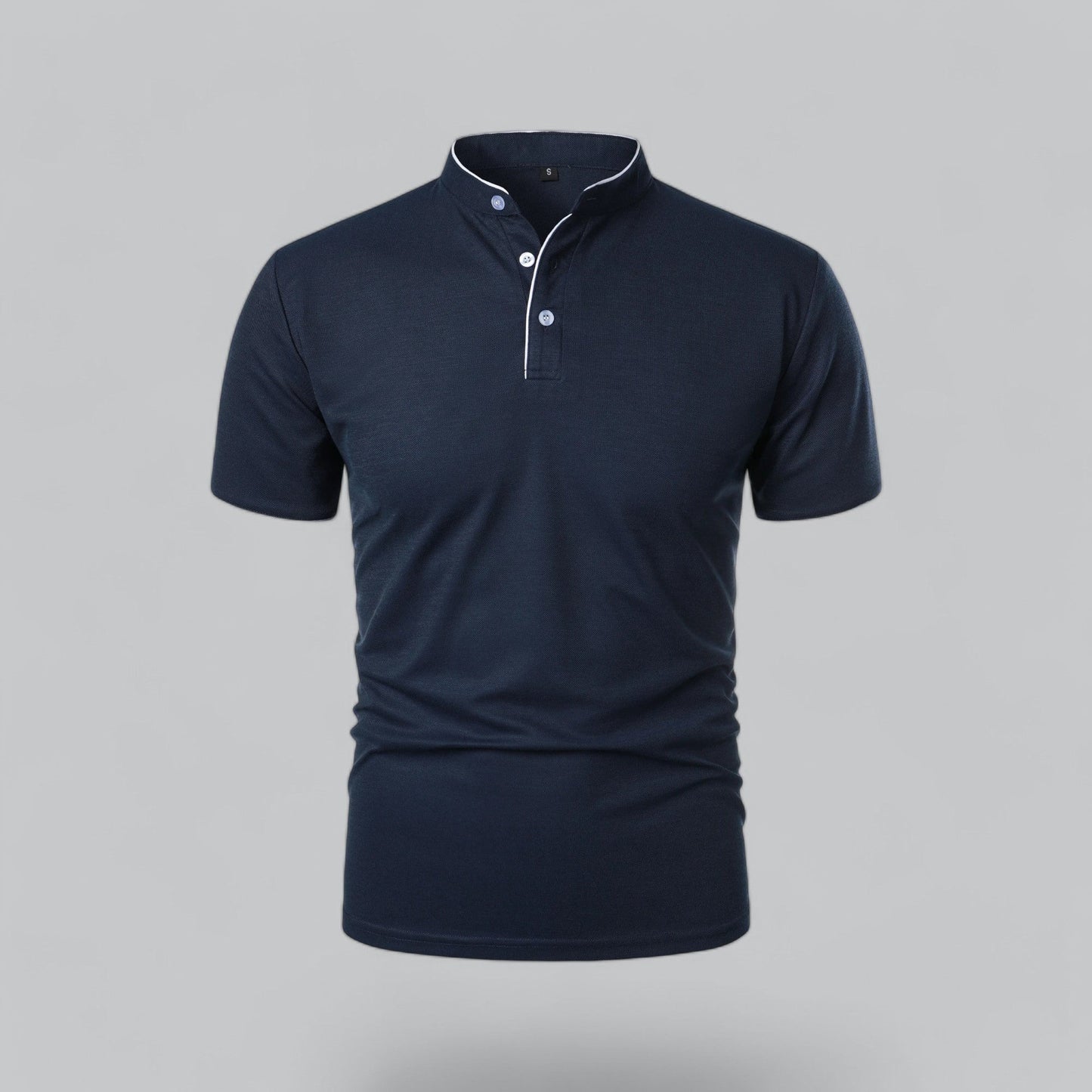Short Sleeve Polo Shirt - Navy Blue
