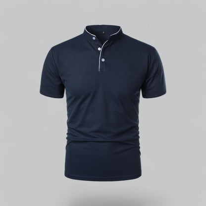 Short Sleeve Polo Shirt - Navy Blue
