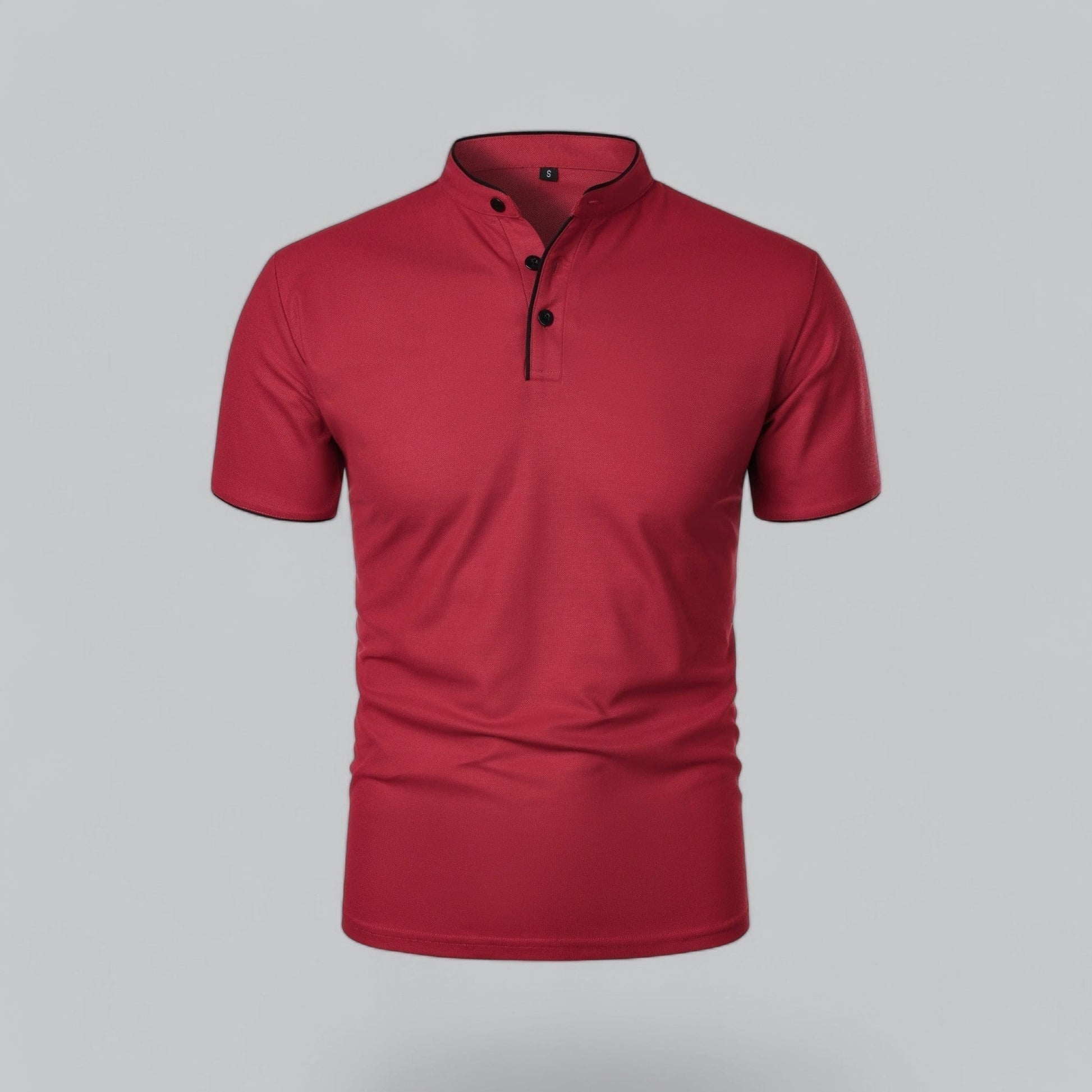 Short Sleeve Polo Shirt - Dark Red
