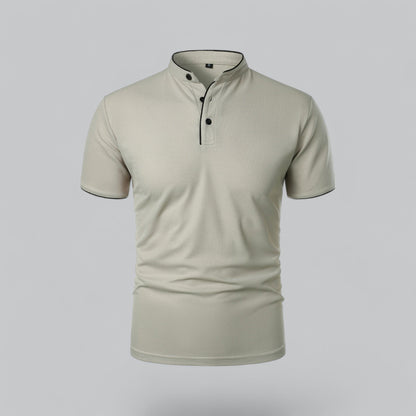Short Sleeve Polo Shirt - Light Grey