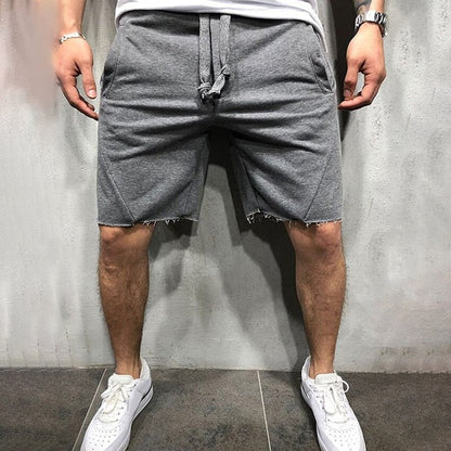 Casual Drawstring Sweat Shorts - Dark Gray