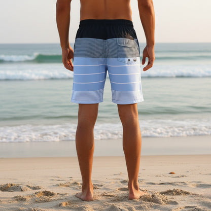 Striped Beach Swim Trunks