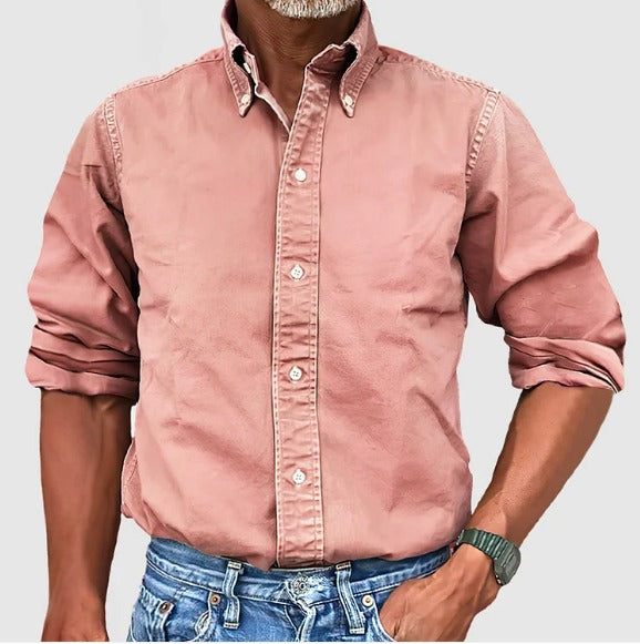 Casual Long Sleeve Shirt - Pink