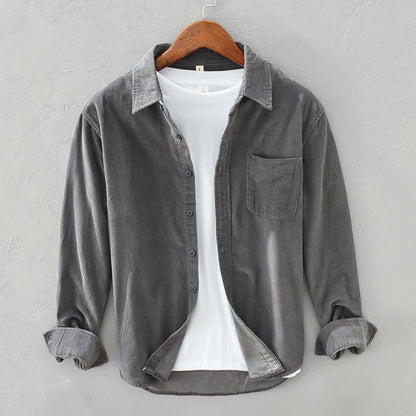 Long Sleeve Corduroy Shirt - Dark Gray