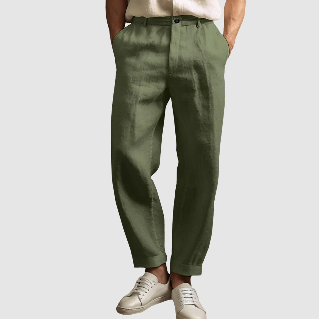 Relaxed Fit Pants - Green