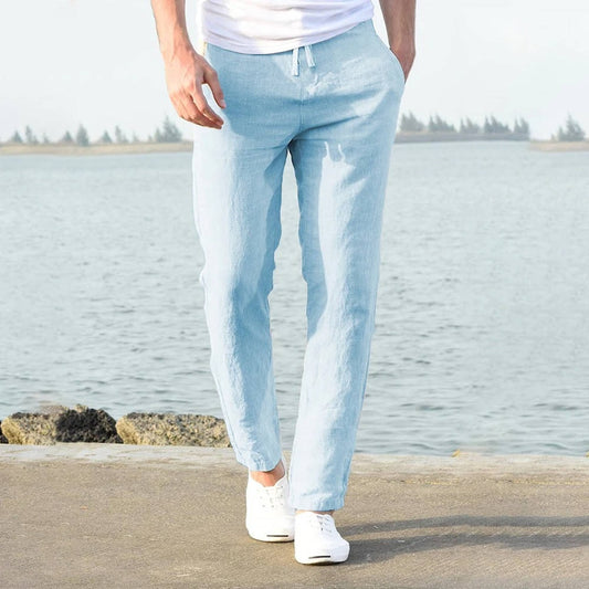 Drawstring Beach Pants - Blue