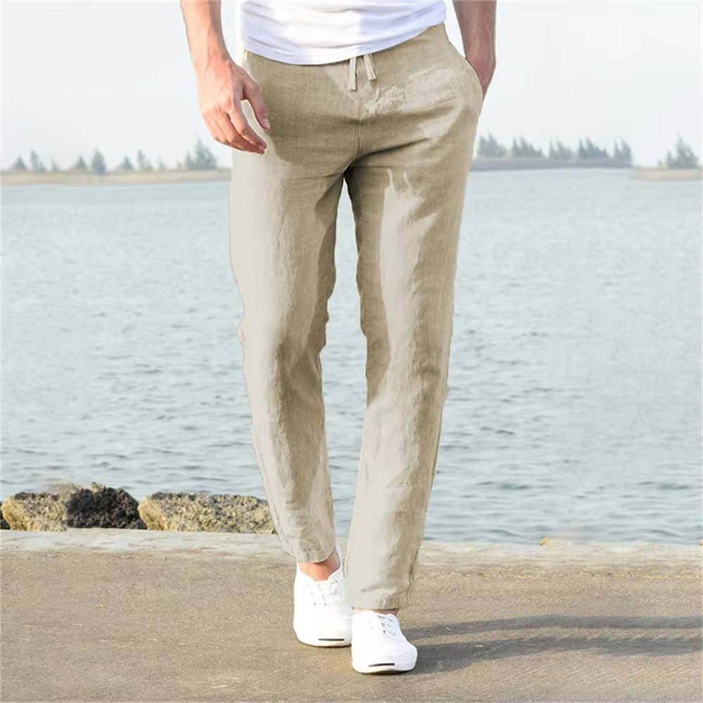 Drawstring Beach Pants - Light Khaki