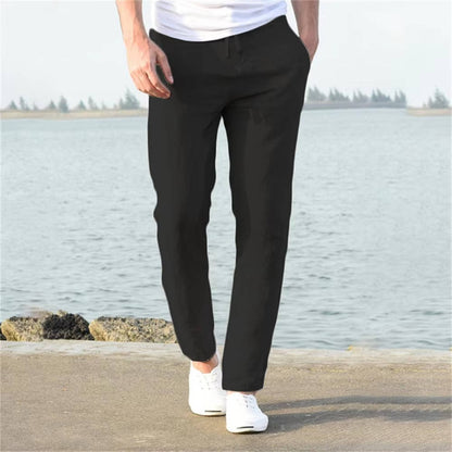 Drawstring Beach Pants - Black