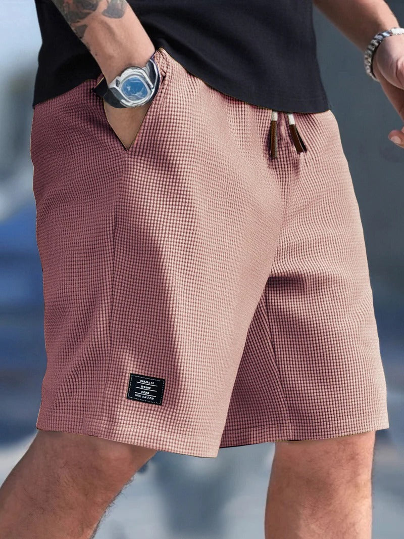 Waffle Knit Shorts - Pink