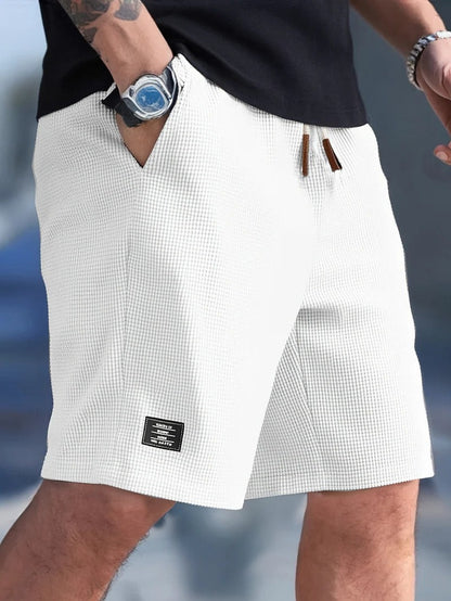 Waffle Knit Shorts - White