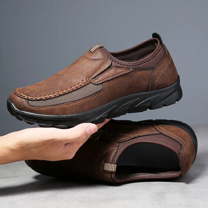 Men's Leather Loafers - Dark Brown