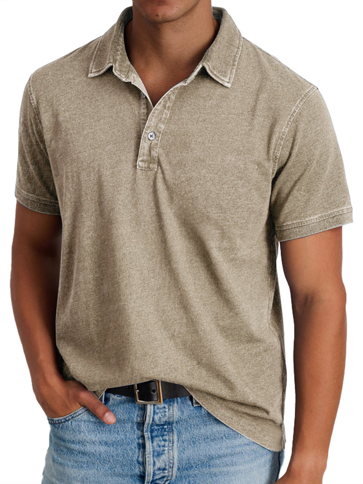Men's Polo Shirt - Khaki