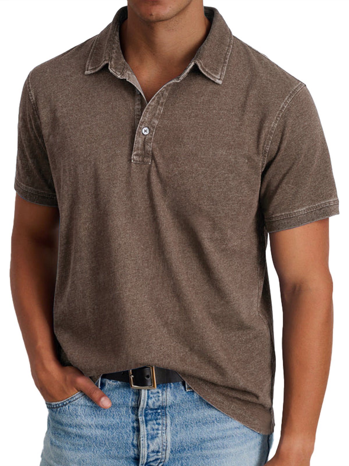 Men's Polo Shirt - Brown