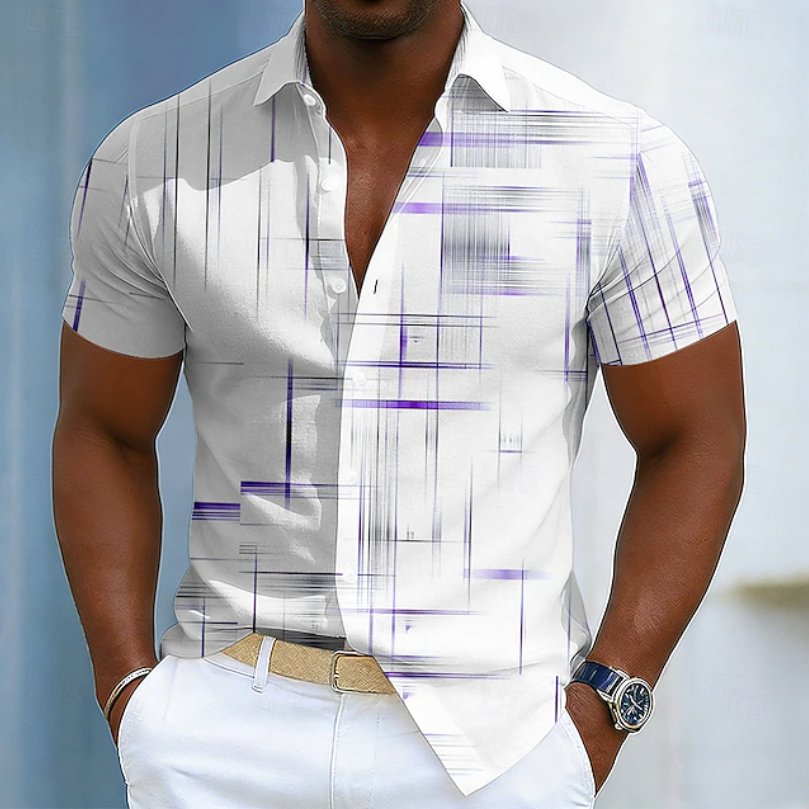 Men's Slim Party Shirt - Purple