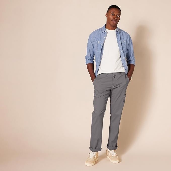 Men's Cotton Twill Cargo Pants - XXXL