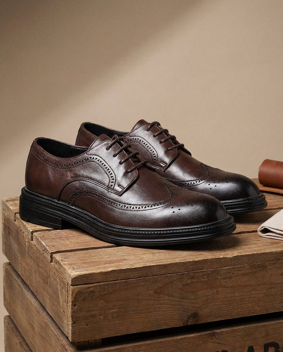 Men's Leather Wingtip Brogues