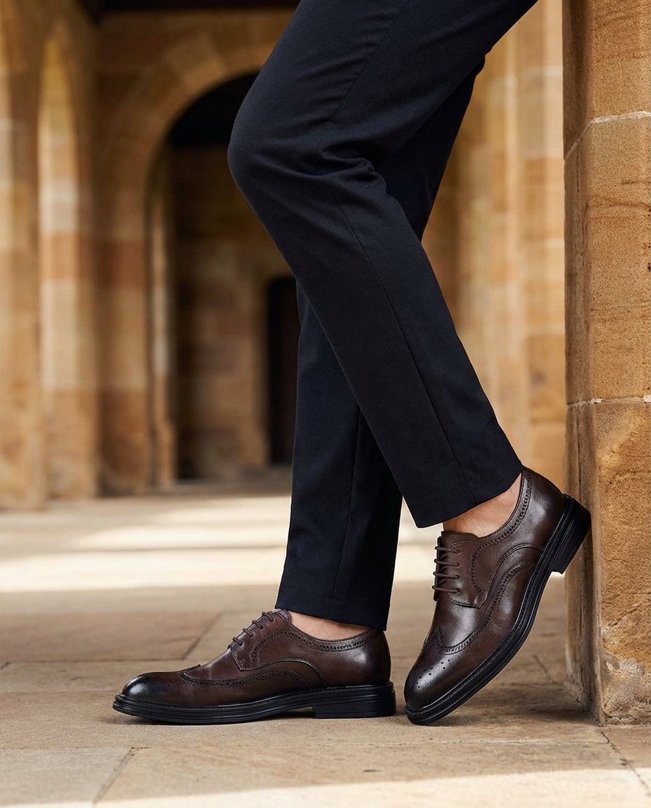 Men's Leather Wingtip Brogues