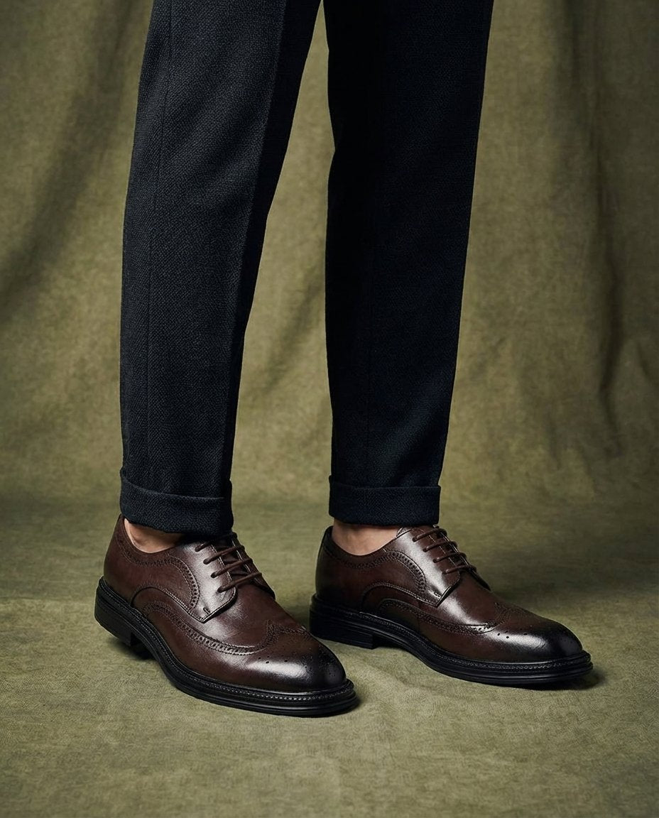 Men's Leather Wingtip Brogues