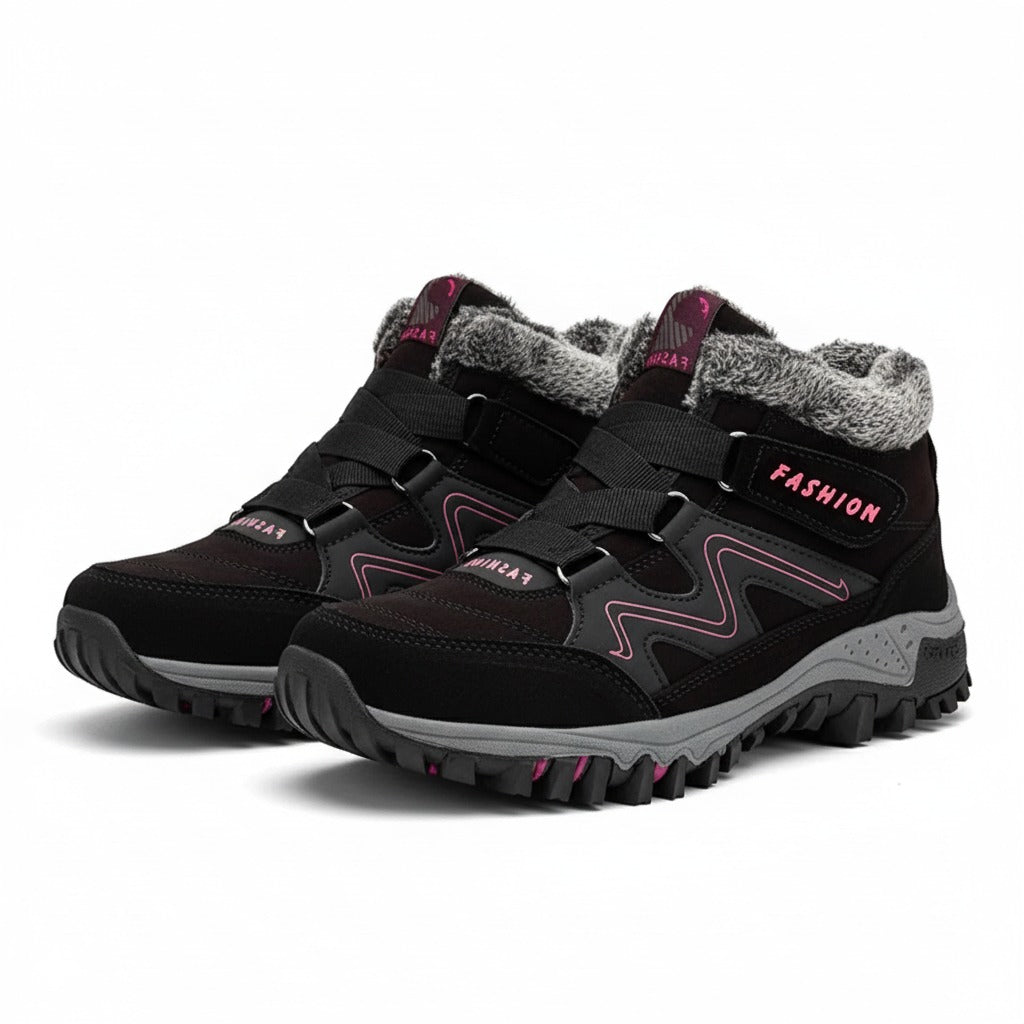 Winter Hiking Boots - Black Pink