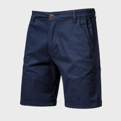 Knee Length Chino Shorts - Navy Blue