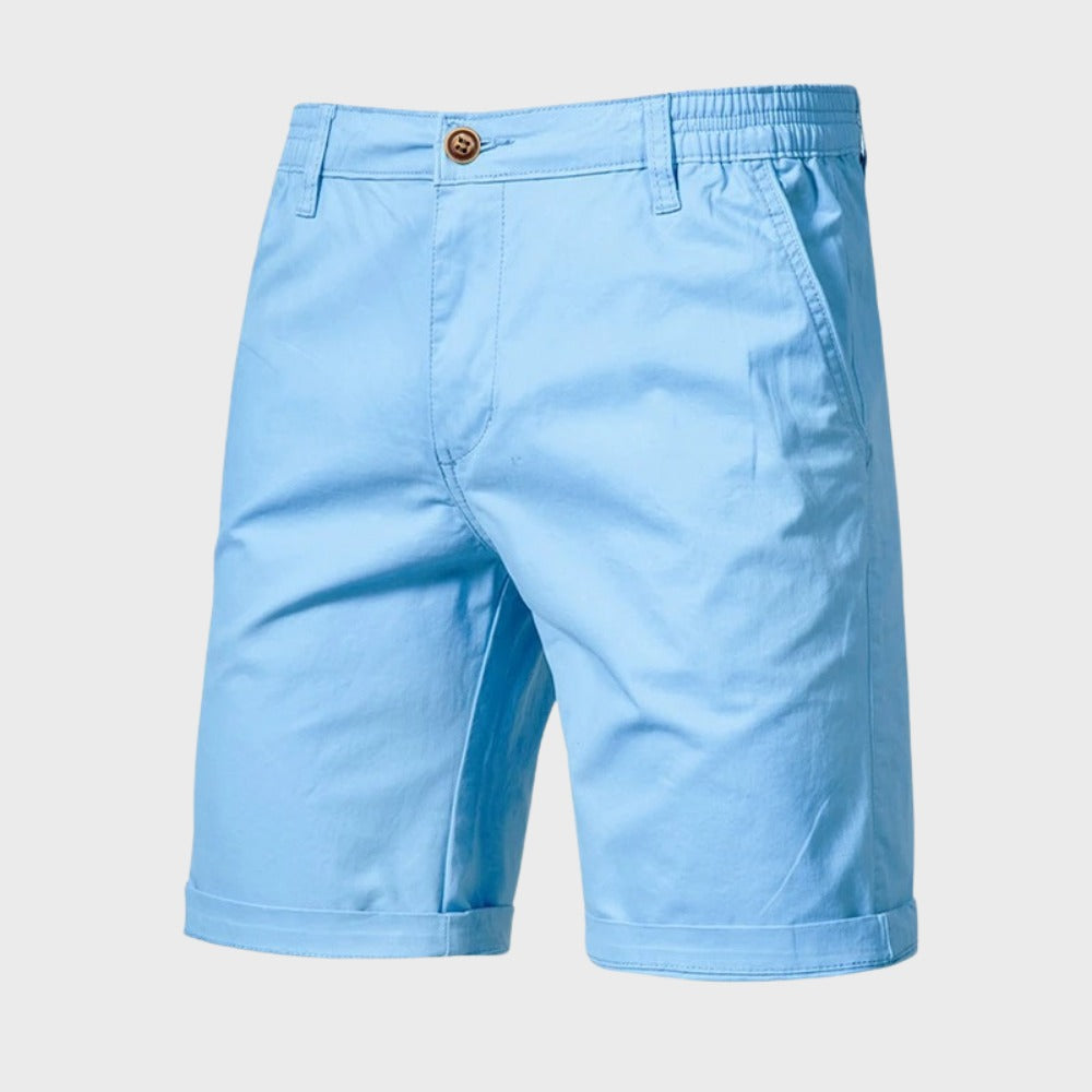 Knee Length Chino Shorts - Sky Blue