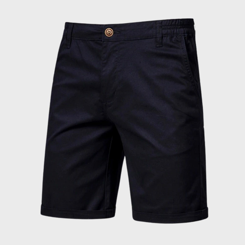Knee Length Chino Shorts - Black
