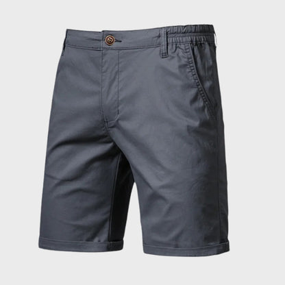 Knee Length Chino Shorts - Gray