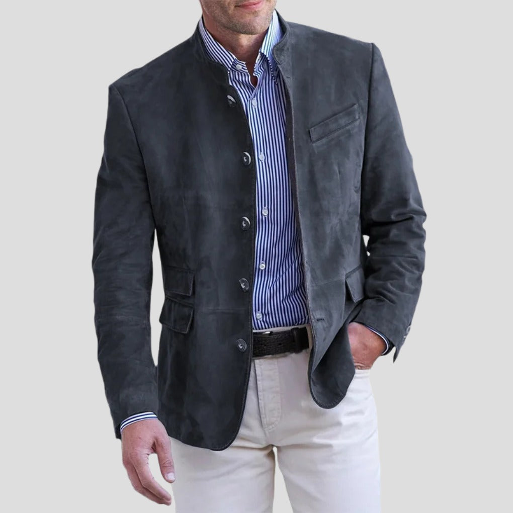Slim Fit Suit Blazer - Navy Blue