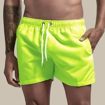Solid Beach Swim Trunks - Green