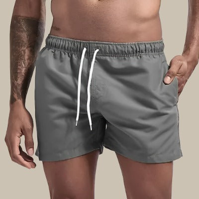 Solid Beach Swim Trunks - Grey