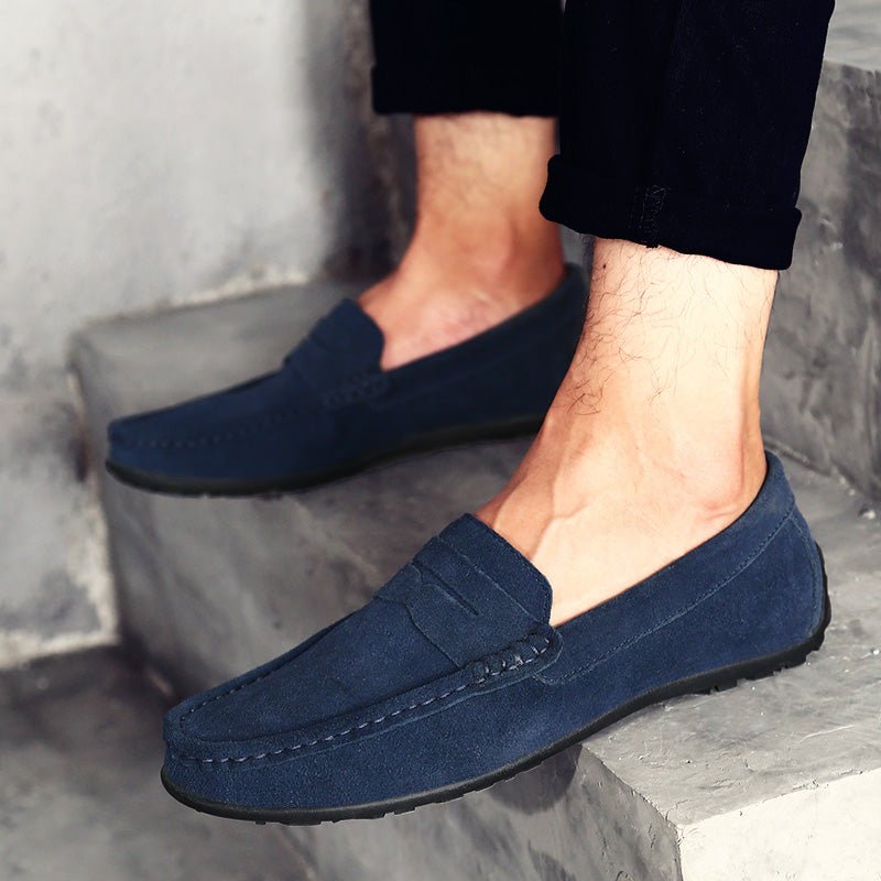 Men's Suede Penny Loafers