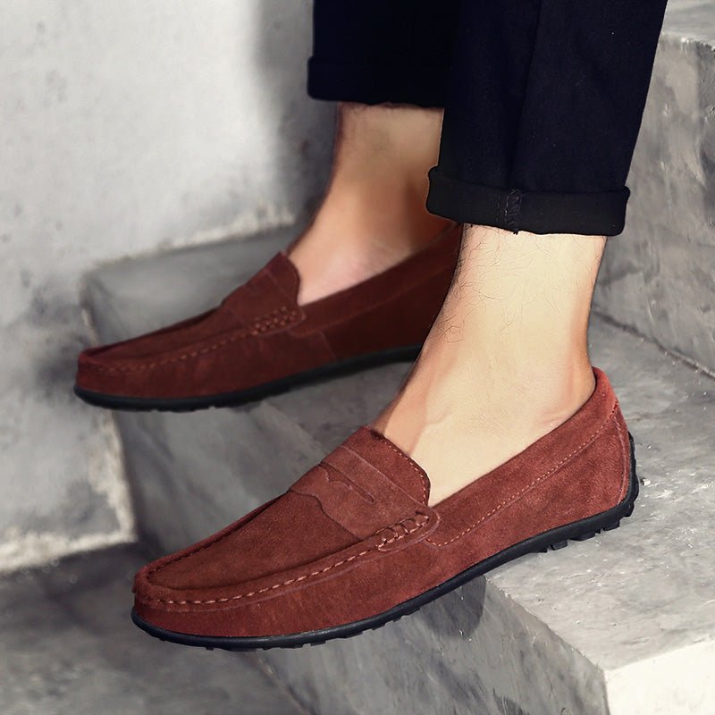 Men's Suede Penny Loafers