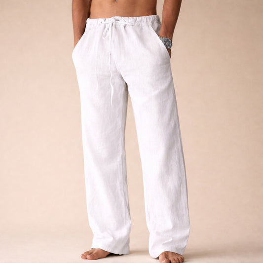 Relaxed Wide Leg Pants - White
