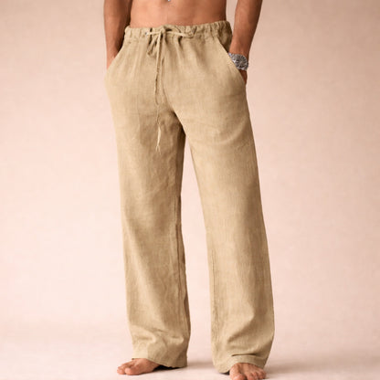 Relaxed Wide Leg Pants - Khaki