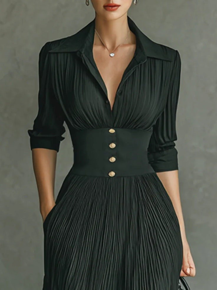 Pleated Maxi Dress