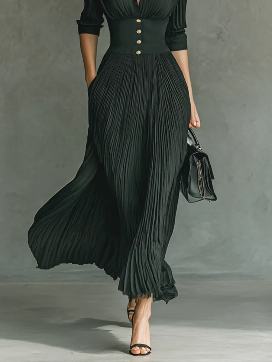 Pleated Maxi Dress