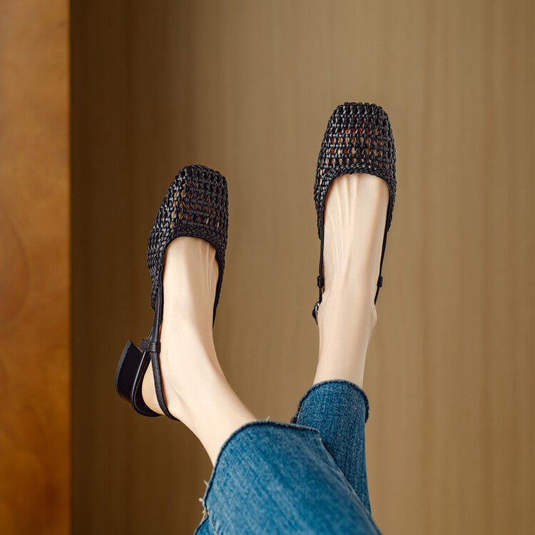 Women's Faux Leather Slingback Sandals