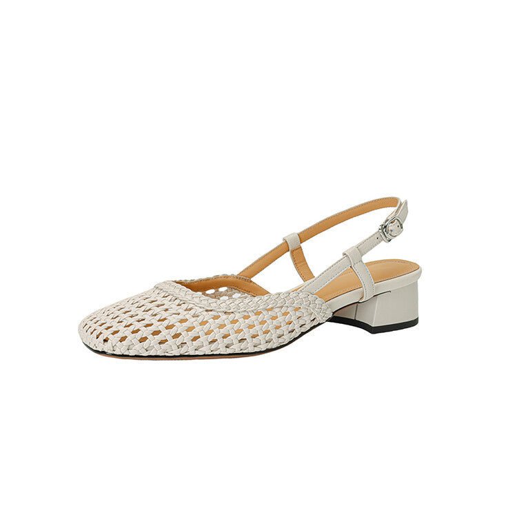 Women's Faux Leather Slingback Sandals