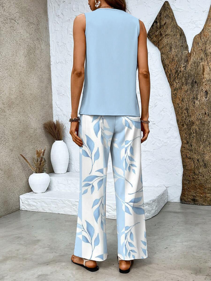 Women's Floral Wide-Leg Set