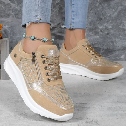 Chunky Platform Sneakers - Apricot