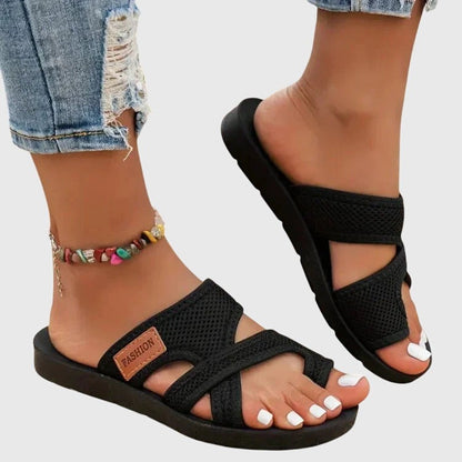 Orthopedic Comfort Slide Sandals - Black