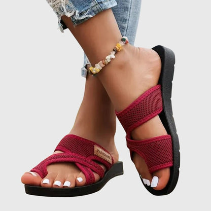 Orthopedic Comfort Slide Sandals - Red