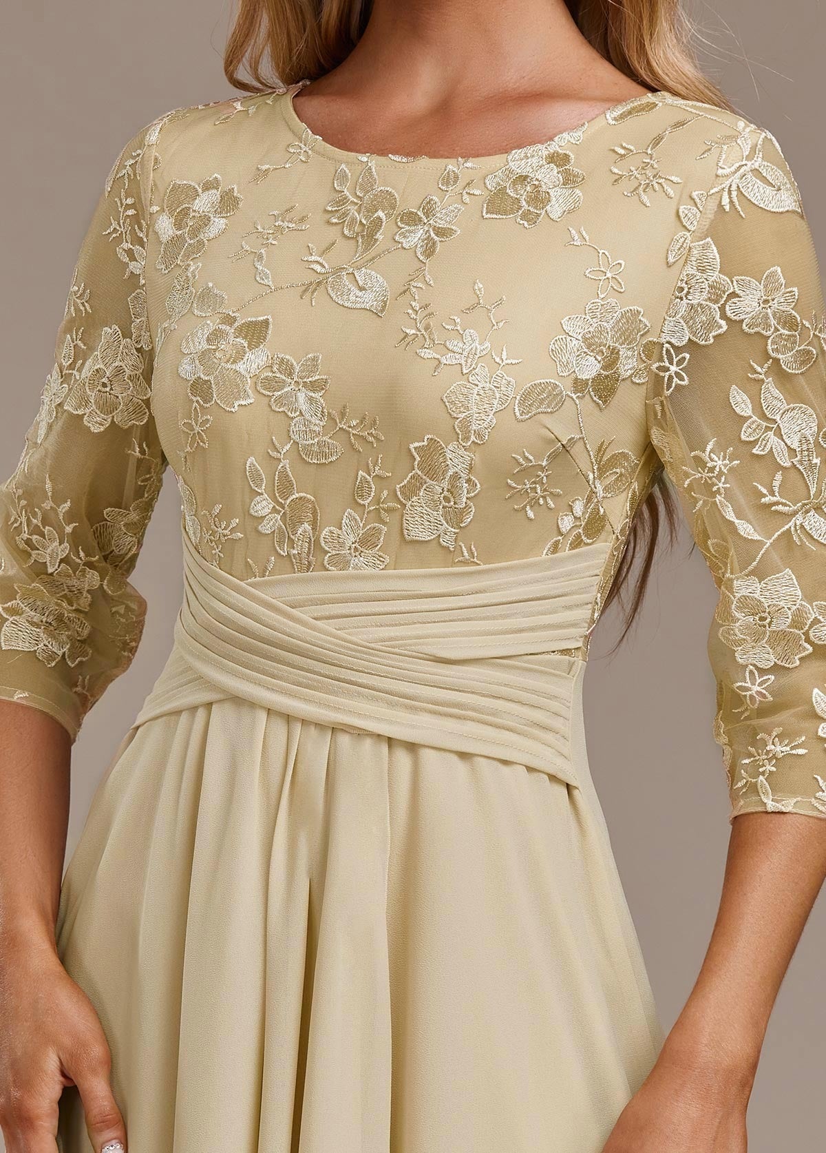 Lace Wedding Guest Midi Dress