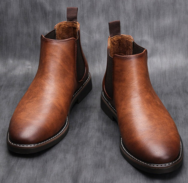 Leather Chelsea Boots - Brown