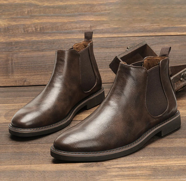 Leather Chelsea Boots - Dark Brown